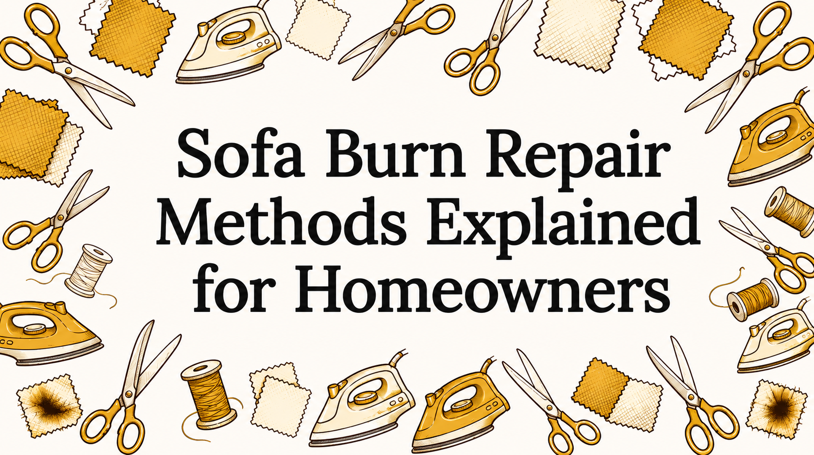 Sofa burn repair methods and tools for homeowners