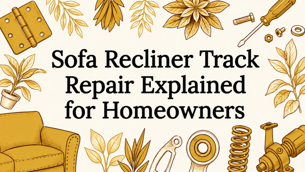 Sofa recliner track repair tools and steps for homeowners