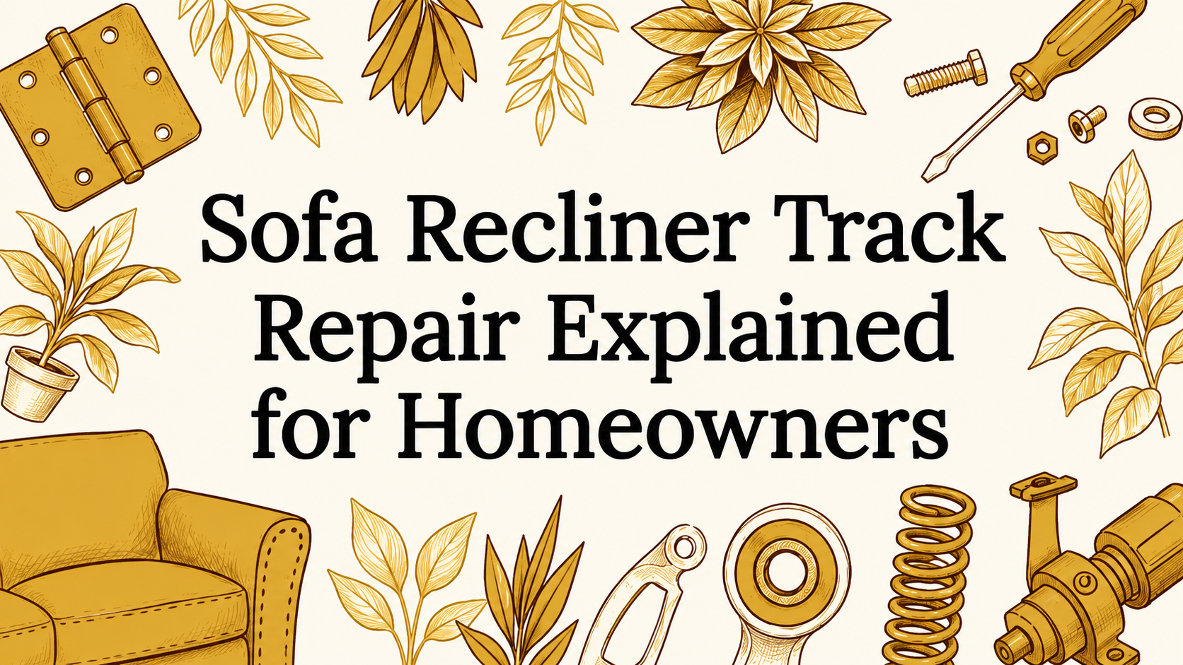 Sofa recliner track repair tools and steps for homeowners
