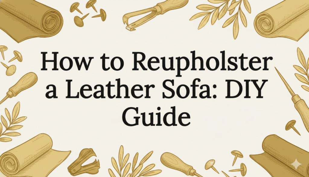 How to reupholster a leather sofa DIY guide with tools