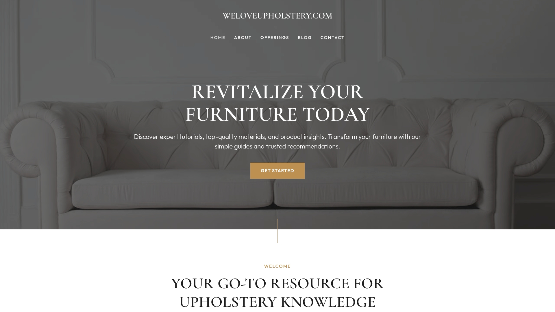 We Love Upholstery DIY guides and supplies