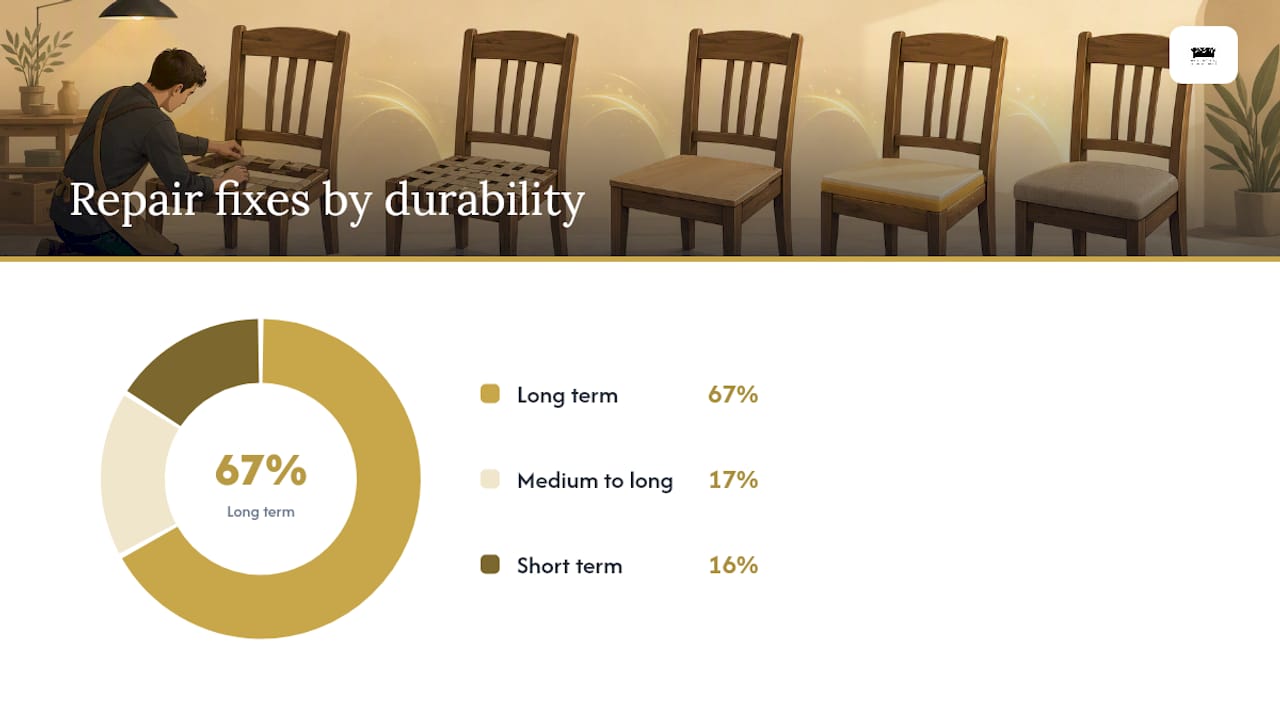 Comparison chart of chair seat repair fixes