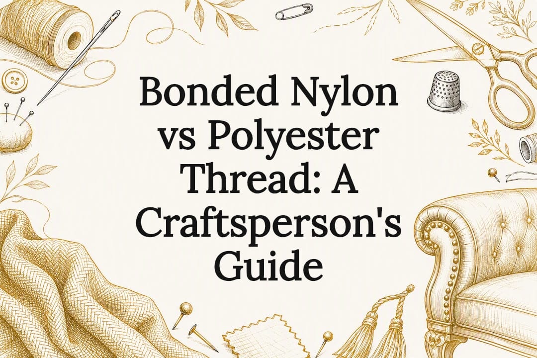 Decorative title card illustration for thread comparison article