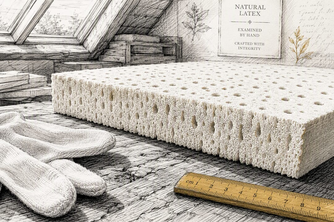 Close-up natural latex foam sheet texture