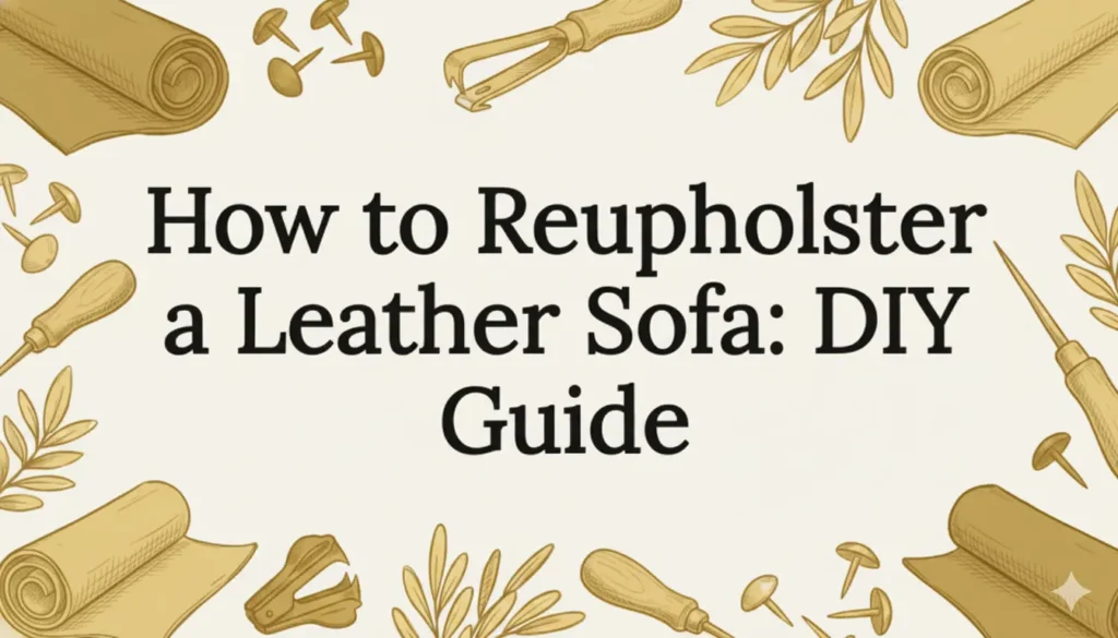 How to reupholster a leather sofa DIY guide with tools
